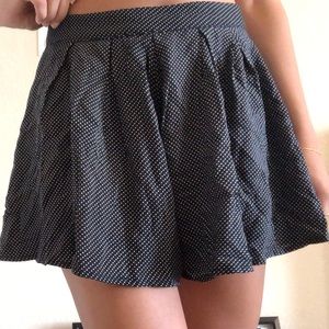 Black and white polkadot skirt